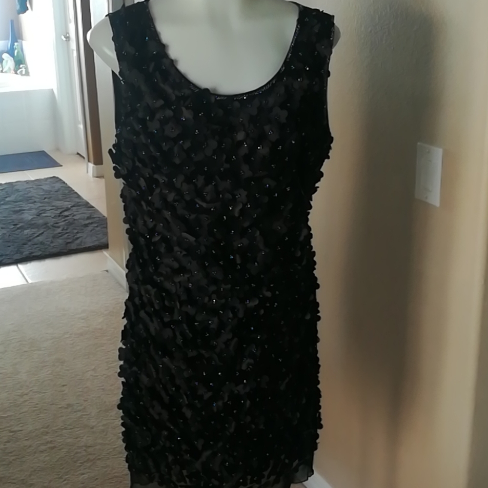 Angel eye black flower dress size xs